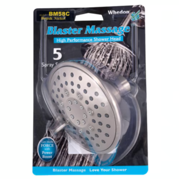 Whedon Products 5-Setting Massage Shower Head (Brushed Nickel)
