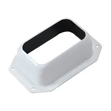 2" x 3" White Aluminum Downspout Outlet