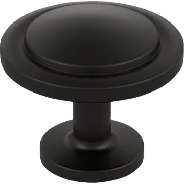 Amerock Loop Round Knob (Matte Black) 1-3/16 in.