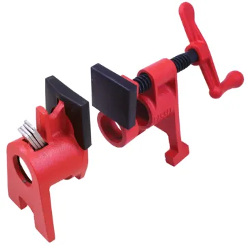 Bessey Tools H-Series Pipe Clamp Fixture set for use with 3/4 Inch Black Pipe