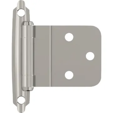 Amerock Self-Closing Face-Mount Cabinet Hinge (Polished Chrome - 2pk) 3/8 in.