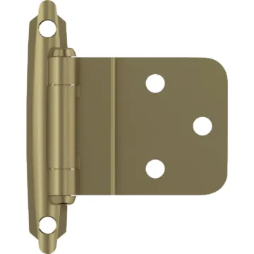 Amerock Self Closing Face Mount Cabinet Hinge (Golden Champagne - 2pk) 3/8 in.