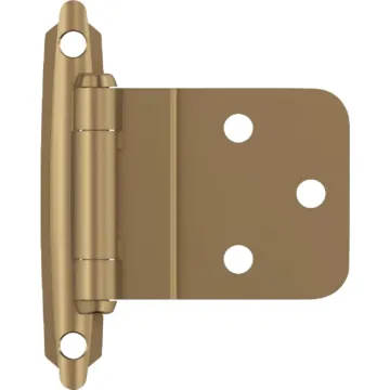 Amerock Self Closing Face Mount Cabinet Hinge (Champagne Bronze - 2pk) 3/8 in.