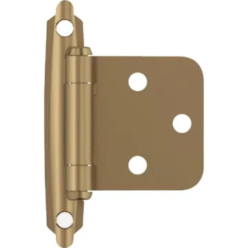 Amerock Variable Overlay Self-Closing Face-Mount Cabinet Hinge (Champagne Bronze - 2pk) 3/4 in.