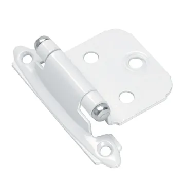 Amerock White Self-Closing Face Mount Variable Overlay Hinge (2-Pack)