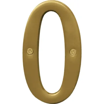 Hy-Ko 4 In. Brushed Brass Number 0