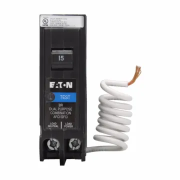 Eaton BR arc fault / ground fault circuit breaker, 15 A, 10 kAIC , Single-pole, UL only