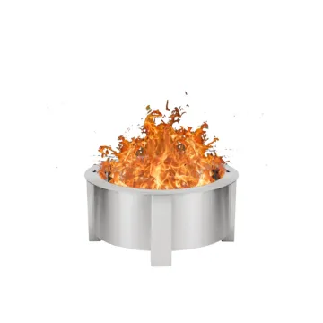 Breeo 304 SS SS Rim/Leg 34.5 in Smokeless Fire Pit