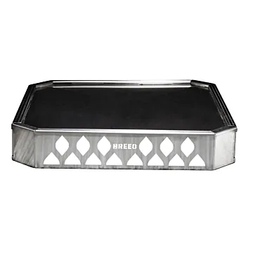 Breeo SS 20.6 in W of Stand x 3.5 in Stand H x 18.5 in Surface L x 24.15 in Diagonal L Fire Pit Base