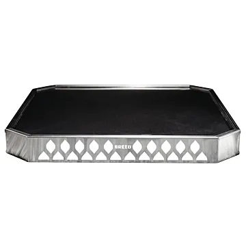 Breeo SS 31.6 in W of Stand x 4.5 in Stand H x 29.85 in Surface L x 37.99 in Diagonal L Fire Pit Base