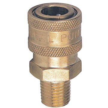 General Pump Company 1/4" Quick Connect x 1/4" Male NPT Brass Plug