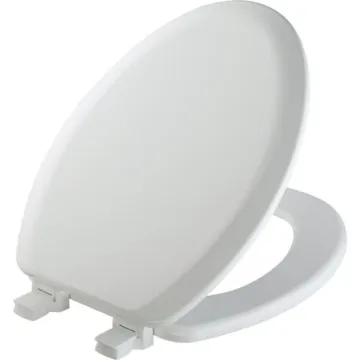 Jones Stephens Deluxe Molded Wood Seat, White, Elongated Closed Front with Cover