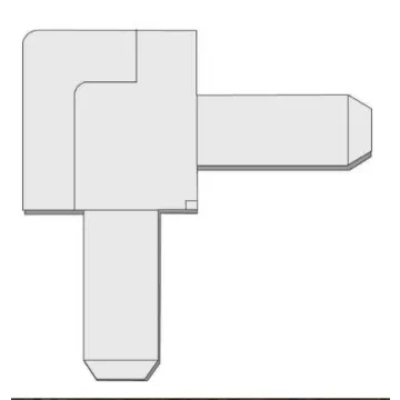 3/8" No Mitr Crnr Wht Flng Left