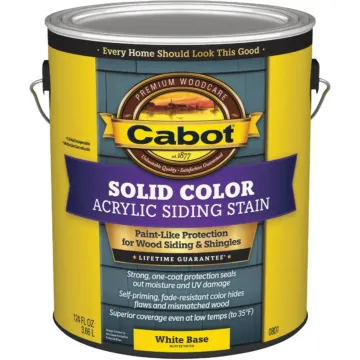 Cabot Siding & Fence Solid Color Stain + Sealer (White Base) 1 gal
