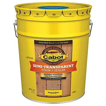 Cabot Semi-Transparent Deck & Siding Stain (Neutral) 5 gal