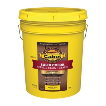 Cabot Acrylic Solid Water-Based Stain & Sealer (Neutral) 1 gal