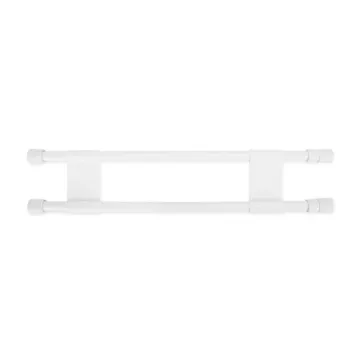 Camco Manufacturing RV Refrigerator Double Bar Set (White) Extends 16 in. to 28 in.