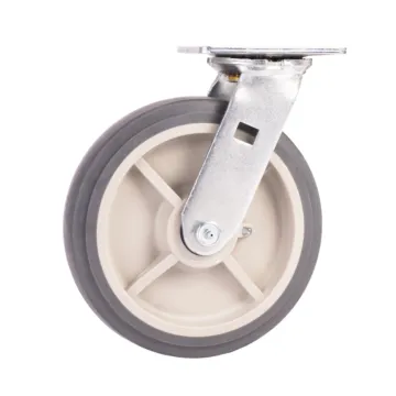 World Casters & Equipment Manufacturing 500 lb 8 in Thermoplastic Rubber Swivel Caster