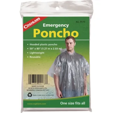 Coghlans Emergency Rain Poncho - 50 in. x 80 in.