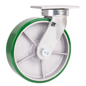 World Casters & Equipment Manufacturing 2200 lb 10 in Poly on Cast Iron Swivel Caster