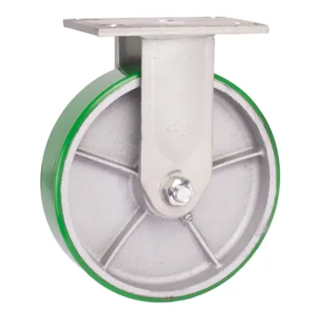 World Casters & Equipment Manufacturing 3000 lb 10 in Poly on Cast Iron Rigid Caster