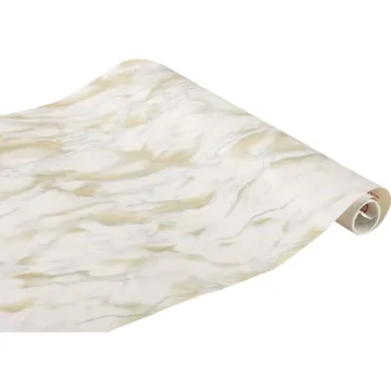Con-Tact Creative Covering 18 In. x 9 Ft. White Marble Self-Adhesive Shelf Liner