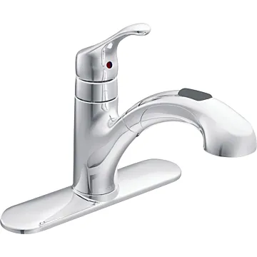 Moen CA87316C Chrome One-Handle Low Arc Pullout Kitchen Faucet