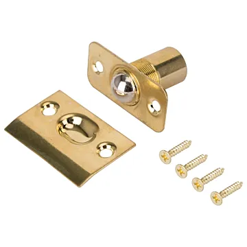 ProSource Polished Brass Ball Catch - 1 in. x 2-1/8 in.