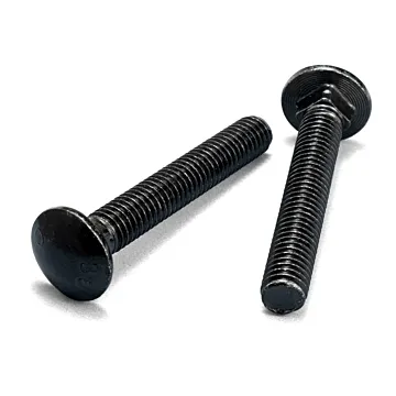 3/8"-16 x 3-1/2" Carriage Bolt, Coarse Thread, Black 