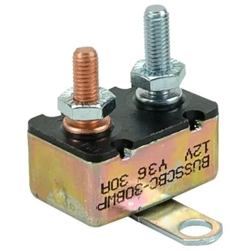 Bussmann Eaton Bussmann series CBC-BWP automotive circuit breaker, 14 Vdc, 30A, 1.5 kAIC, Automotive, type I, waterproof, #10-32 TPI stud