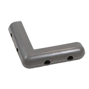 World Casters & Equipment Manufacturing 4 x 4 in Gray Corner Bumper