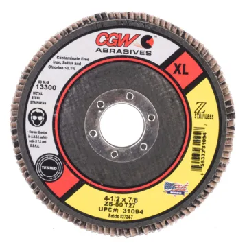 CGW 4-1/2 in 7/8 in Type 27 Depressed Center Flat Flap Disc