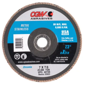 CGW 7 in 7/8 in Type 29/Conical Flap Disc