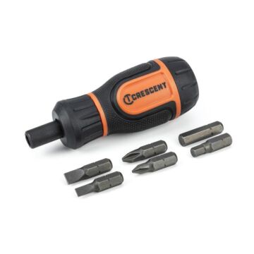 Crecent 6in1 Stubby Ratcheting Multi-Bit Driver