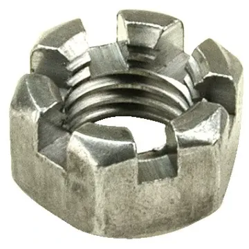 Slotted Finished Hex Nut, Coarse Thread, 3/4"-10, Zinc Coated CR+3