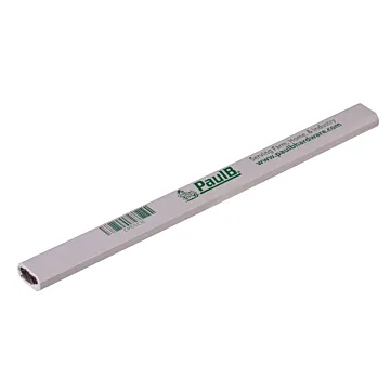 PaulB 7 in Black/Red Wood Flat Carpenter Pencil