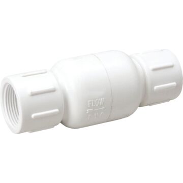 Boshart Industries 1-1/4" PVC SPRING LOADED C/V THREADED NPT