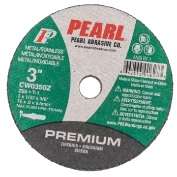 Pearl Abrasives 3 x 1/32 x 3/8 Zirconia Small Diameter Cut-Off Wheels, Z60