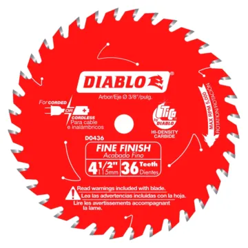 Diablo Tools 4-1/2 in. 36 Tooth Fine Finish Saw Blade
