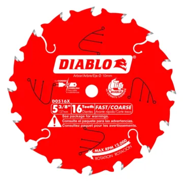 Diablo Tools 5-3/8 in. x 16 Tooth Framing Trim Saw Blade