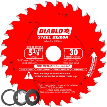 Diablo Tools 5‑3/8 in. x 30 Tooth Steel Demon Metal Cutting Saw Blade