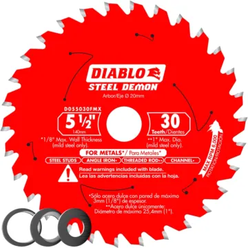 Diablo Tools 5‑1/2 in. x 30 Tooth Steel Demon Metal Cutting Saw Blade