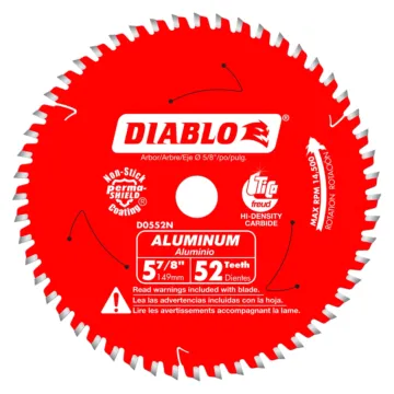 Diablo Tools 5-7/8 in. x 52 Tooth Medium Aluminum Cutting Saw Blade
