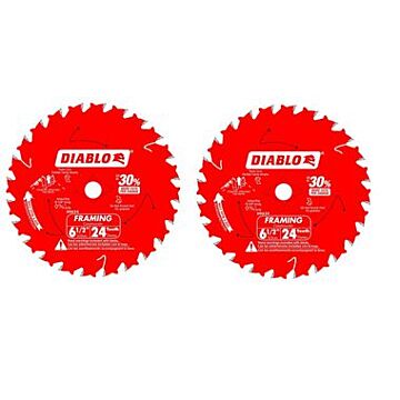 Diablo Tools Saw Blade 6-1/2"-24T Framing 2PK