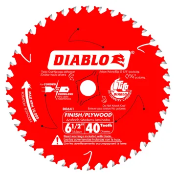 Diablo Tools 6-1/2 in. x 40 Tooth Finish Trim Saw Blade
