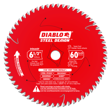 Diablo Tools Steel Demon Blade 6-1/2 in. x 60T