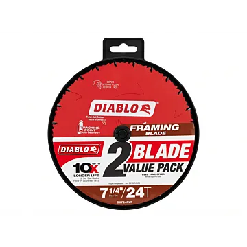 Diablo Tools 7-1/4 in. x 24-Tooth Framing Saw Blade (2 pk)