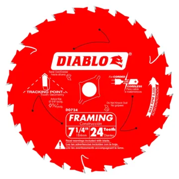 Diablo Tools 7-1/4 in. x 24-Tooth Framing Saw Blade (3-Pack)