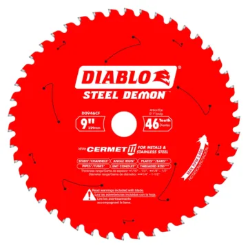 Diablo Tools 9 in. x 46 Tooth Steel Demon Cermet II Saw Blade for Metals and Stainless Steel