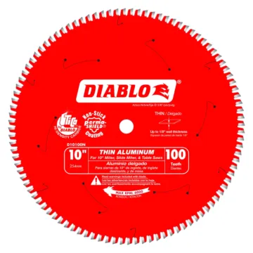 Diablo Tools 10 in. x 100 Tooth Thin Aluminum Cutting Saw Blade